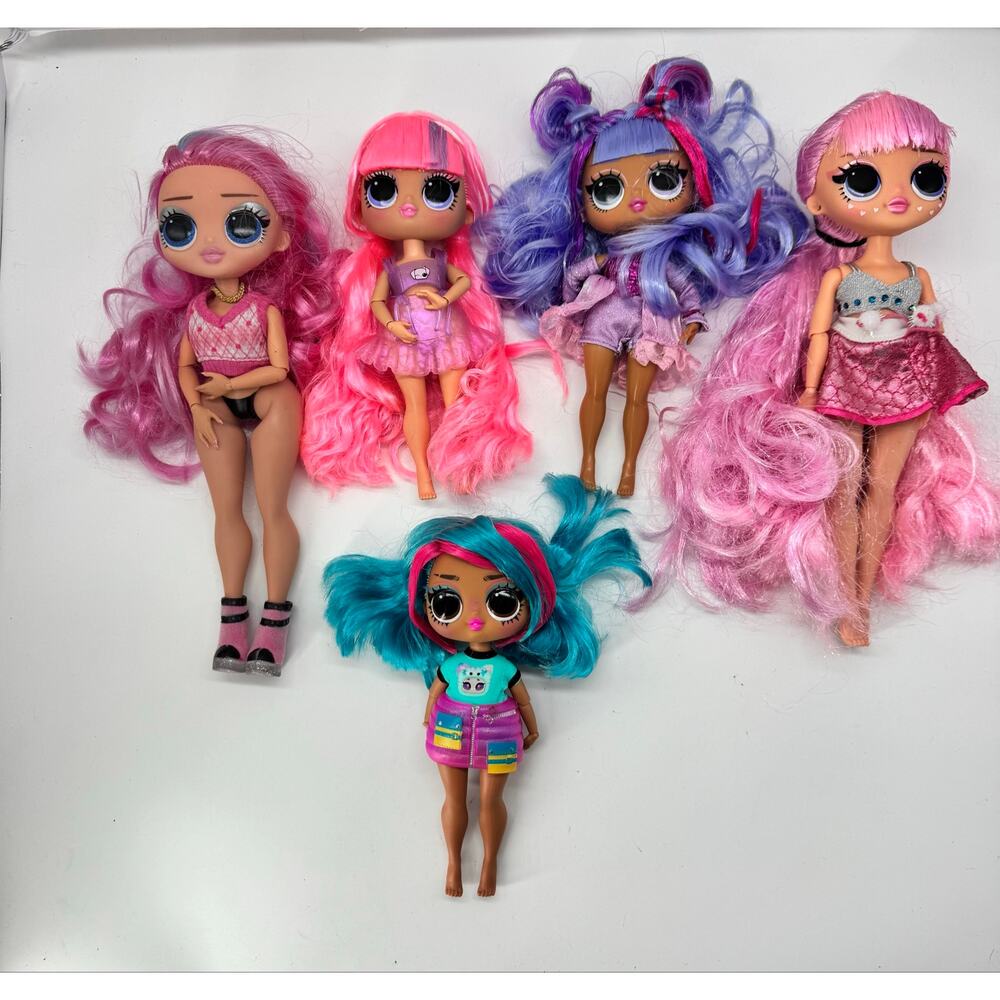 10" and 7" Lot of LOL Surprise dolls - set of 5